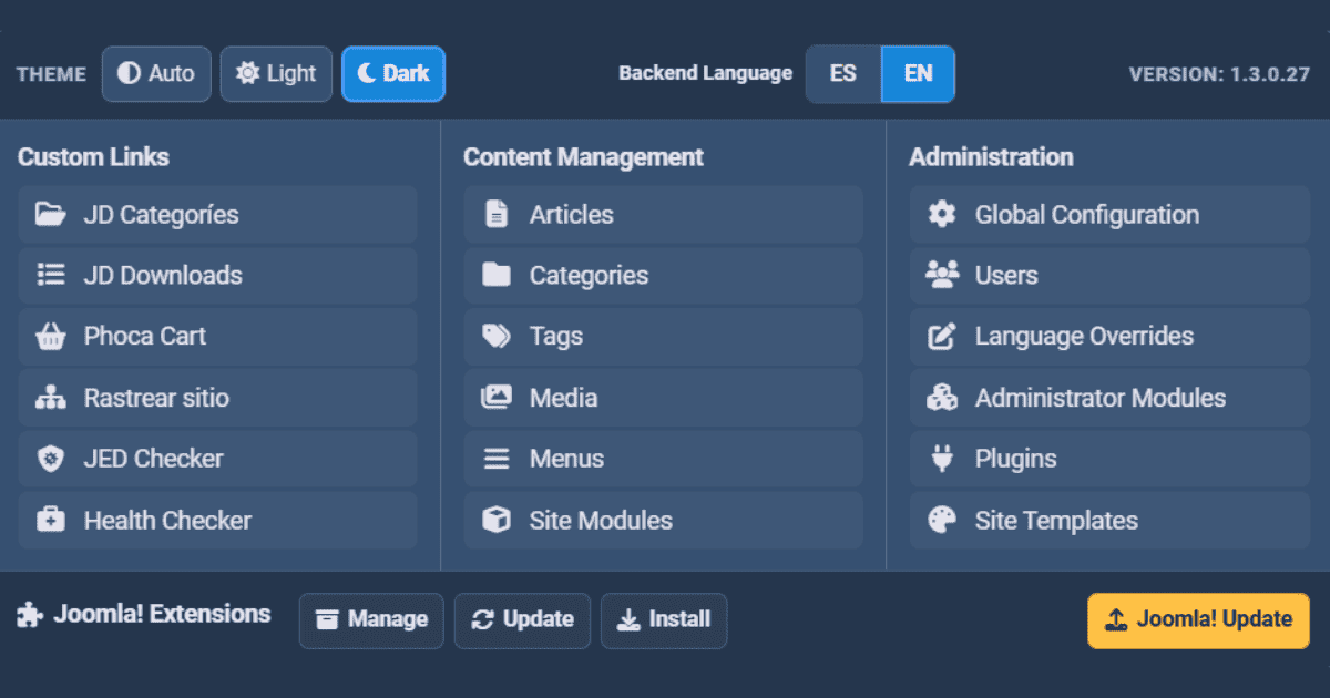 Theme selector